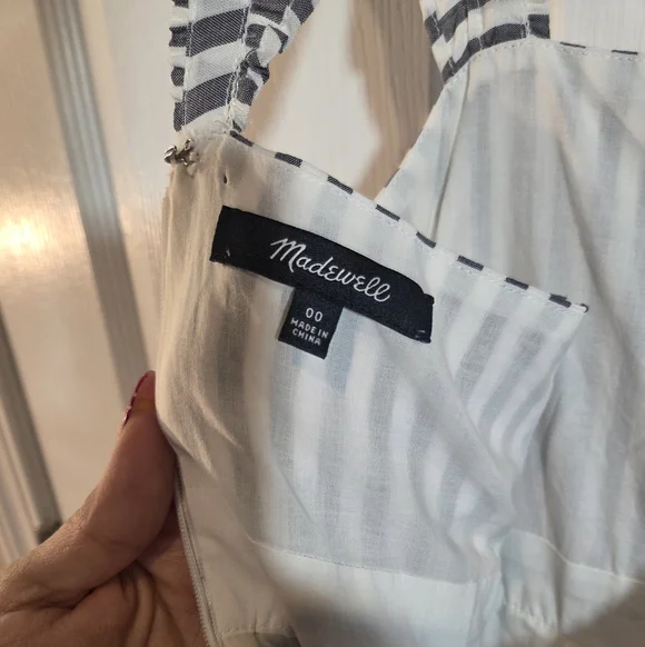 Madewell Striped Ruffle-strap Empire Dress - Picture 8 of 12